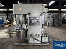 26.4 gallon Guangzhou Hongyun #HY-DLH100L, Double Planetary Mixer, Stainless Steel, 15 HP, vacuum cover, 480