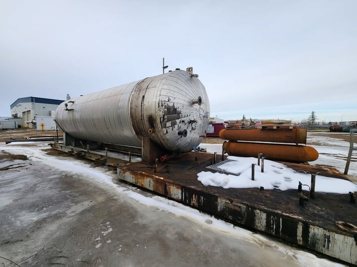 96" x 25' Horizontal Treater, 100 psi, 1987