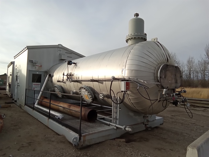 96" x 30' Horizontal Heated Treater, 75 psi, 1992