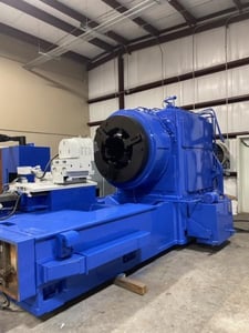 CRI Dan #HT24, CNC hollow spindle Oil Counbtry lathe, Fanu Control, front & rear chucks, 24" bore, 1989