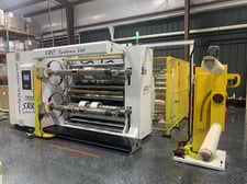 SRC Systems #650-Turret, 63" wide, 24" OD rewind, Omron PLC, BST edge guide, new, 2024