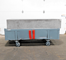 36" x 72" x 12.5" Tru-Stone, granite surface plate with steel cart stand, grade AA