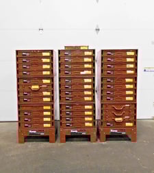 Lawson, stackable metal drawer storage compartments, 36 drawers