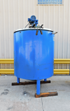 650 gallon Stainless steel jacketed mixing tank, 4.4 HP, 1692 RPM, 60" ID, 60" straight wall