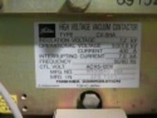 400 Amp. Toshiba, LCDV-41DL-11, Vacuum Contactor, #MVC3429