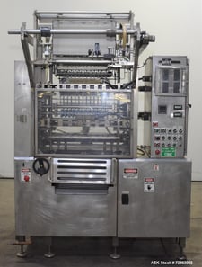 W.A. Lane #L-18, VFFS, Liquid-Paste Filler, 12 per cycle, 15-100 cycle/min, 1.5-4.5" W x 2.5-6" L bags, 240