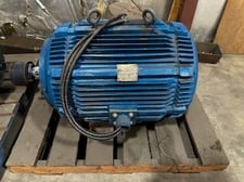 100 HP 3600 RPM Westinghouse AAAM, Frame 445UCZ, TEAO, footless, 440 Volts, 3 phase