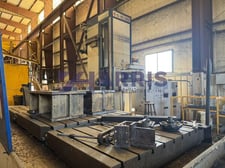 5.1" HNK #HB-130CX, CNC horizontal boring mill, Fanuc Control, 63" x 160" table with built-in rotary, 40