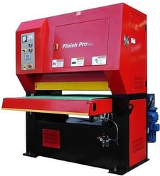40" x 75" GMC #FP-4075, heavy duty belt sander, 8" contact roll, 8-40 FPM, 37" passline, 1100 cfm dust