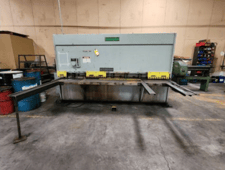 1/4" x 10' Accurshear #825010, hydra-mechanical power squaring shear, 36" front operated power back gauge, 20