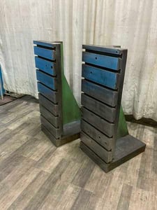 18" x 47" x 24-3/8" T-Slotted angle plates, 1 set