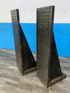 18" x 63-1/2" x 23-3/4" Drilled & tapped angle plates, 1 set
