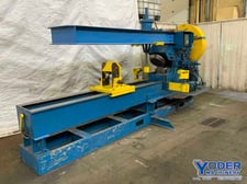 1" Blue Valley #8, flanging machine, horizontal adjsutment of flanging roll, side guide rolls, 20 HP