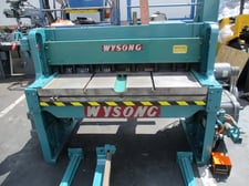 12 gauge x 4' Wysong #1252, power squaring shear, 8 holddowns, 24" rear operated manual back gauge, 60 SPM