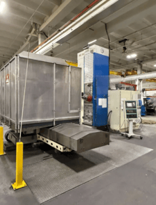 5.12" Giddings & Lewis #PC50, CNC horizontal boring mill, Siemens Sinumerik 840D, 49.25" x 63" table, 60