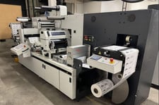 ABG Digicon #S3-Beta, 13" wide digital finisher, 31.5"unwind, FMS electronic web guide, 2015