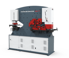 6" x 6" x 1/2" Comeq #CQ-110, Ironworker, Dual Cylinder, 5-Station, 120 Ton, 2.4" Stroke, 24" Throat depth