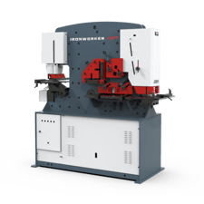 5" x 5" x 1/2" Comeq #CQ-80, Ironworker, Ironworker, Dual Cylinder, 5-Station, 90 Ton, 2.4" Stroke, 20"