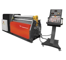 Americor, 3-Roll Single-Pinch Plate Bending Roll, 3'-10' length & 16 gauge to 9/16" thickness capacity
