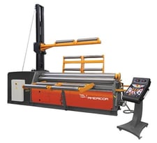 Americor, 4-Roll Double-Pinch Plate Bending Roll, 3'-10' length & 16 gauge To 9/16" thickness capacity