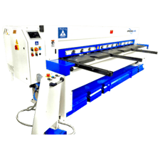 Primeline #M-Series, Mechanical Guillotine Shears, NC Controlled, for 14-10 gauge Shearing, 29.5" Backgauge