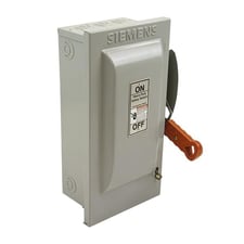 60 Amp. Siemens, heavy duty safety switch, 3-pole, class R fuse, Nema 1, 600 Volts