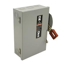 60 Amp. General Electric, safety switch, class H/J/R time delay fuse, 3-pole, 3-wire, fusible, Nema 1
