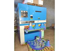 43" x 75" Houfek #Maxx-1100RC, 2 head wide belt sander, 15-45 FPM, 6" diameter contact roll, 2007