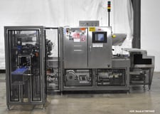 PMI #GR-35D, dual lane multi-pack shrink bu, 15-20 CPM, Integrated Shrink Tunnel, 20" film diameter, AB SLC