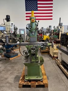 Steinel #SV4, vertical mill, 7.75" x24" tbl., 1.5 HP, 12" X, 6" Y, 11" Z, X-Axis power feed