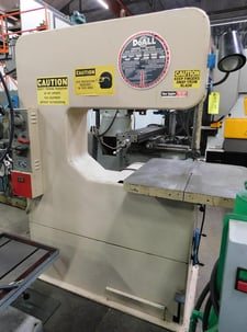 24" x 24" DoAll #3012-U, vertical bandsaw, 31" throat, 12" guide height, 50-5200 RPM, 1/2" blade, work light