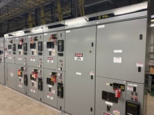 Square D, Iso-Flex #4, switchgear lineup with main tie breaker, 5 KV, 2002