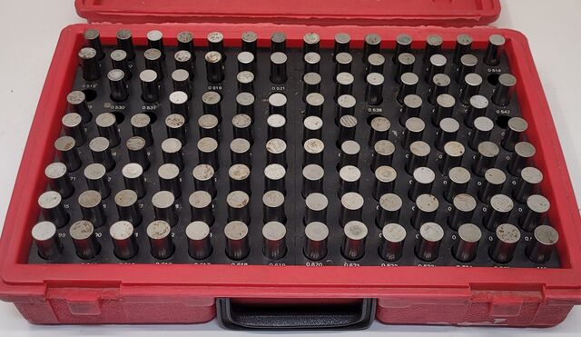 MHC, steel plug gage set, 125 piece, .501" - .625", M3