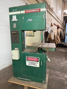 20" Powermatic #81, vertical bandsaw, 151" x 3/4" blade, 2000-4500 SFM