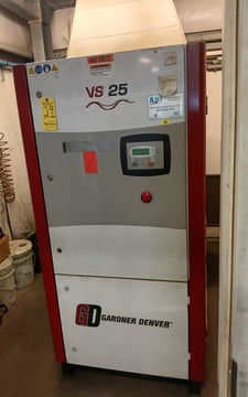 155 acfm, 175 psi, Gardner Denver #VS25-40, rotary screw air compressor, 40 HP, 95452 hours