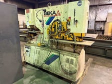 6" x 6" x 1/2" Geka #HYD-110-SD, CNC hydraulic ironworker, 110 ton, 24" throat, 7.5 HP, 2002