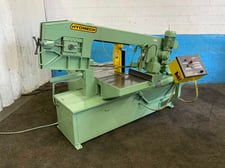 13" x 18" Hyd-Mech #S20P, horizontal miter band saw, semi-automatic, 14'10" x 1" blade, 3 HP