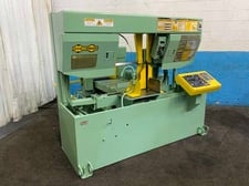 14" x 14" Hyd-Mech #H-14, horizontal band saw, 15' 4" x 1-1/2" blade, 60-350 SFM, coolant, 2000