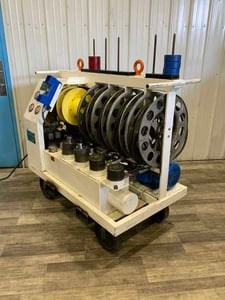 Modern Hydraulics, unified hydraulic jacking system, 40 ton, 4 jacks, push button controls, portable on