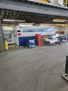 Trumpf #TruLaser-3030, CNC fiber laser, 6000 watt, 120" X, 60" Y, 5" Z, 5' x 10' table, chiller, dust