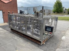 Elmar Zalkin, monoblock filler, 36-Head Filler, 16-Head Capper, 67 oz max, AB PLC & inverter drive, 480 V.