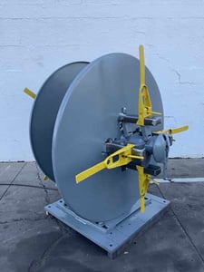 4000 lb. Littell #40-12, double end coil reel, 12" width, 60" outside dimensions, 15"-20" ID, manual expansion