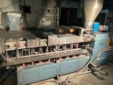 50" mm Xinda #PSHJ-50, Compounding Extruder Line, Twin Screw Plastic, 500 RPM, 460 V., 3ph, 2007