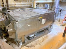 35 cu.ft. Aaron Process #IMB-35, Double Ribbon Blender, 33" width x 36" D x 64" L, 304 Stainless Steel, split