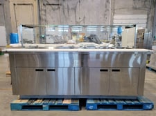 Franesse #MEX-3HC-6G-FS-SC, hot/cold unit burrito bar table, prep, 2021