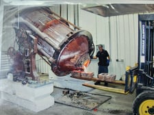 US Smelting #R4B, rotary furnace, 250 gallon per pot, 3000&deg;F, 15 million BTU/hr