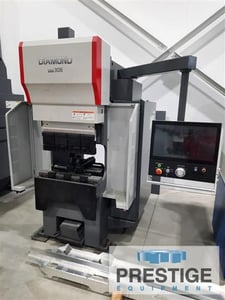 30 Ton, Mitsubishi #Diamond-BB306, 5-Axis electric press brake, 5 speed high speed back gauge, 2' overall