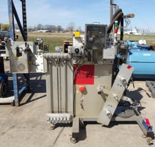 Label-Aire #ASDU, labeling machine, 2" max label, dual unwind, Lot # Laser Burner