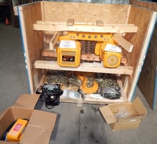 15 Ton, Harrington #NER2150SD-LG, electric chain hoist, 7.5/2.5 FPM, F duty, 20' lift, new