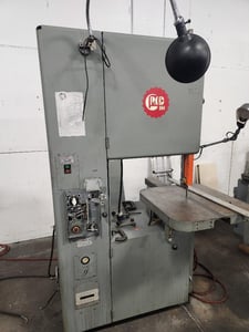 24" x 12" Grob #4V-24, vertical band saw, 1" x 179" blade, 3 HP, 40-5000 FPM, blade welder